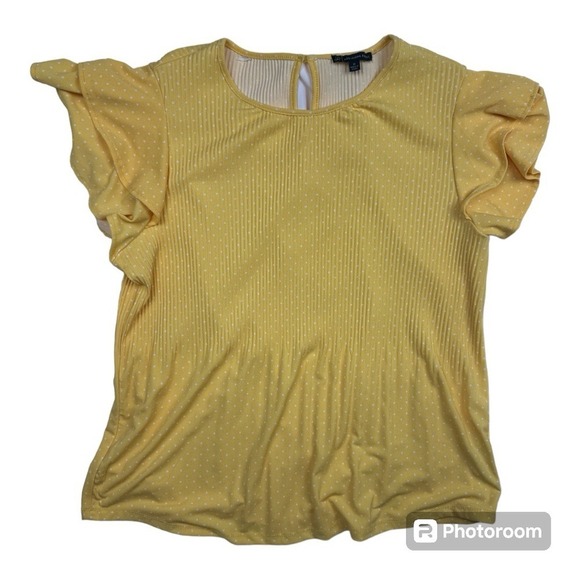Adrianna Papell Tops - Adrianna Papell Women's Pleated Double Sleeve Knit Top Size M